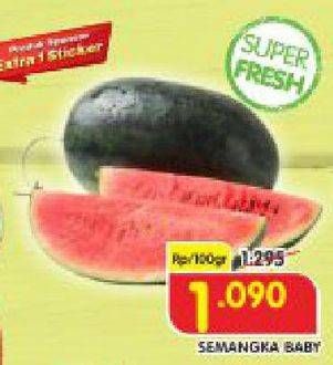 Promo Harga Semangka Baby per 100 gr - Superindo