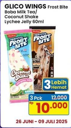 Promo Harga Glico Frostbite Boba Milk Tea, Coconut Shake 60 ml - Indomaret
