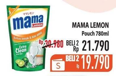 Promo Harga MAMA LEMON Cairan Pencuci Piring Jeruk Nipis 780 ml - Hypermart