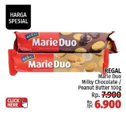 Promo Harga Regal Marie Duo Coklat, Peanute Butter 100 gr - LotteMart