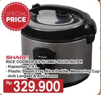 Promo Harga SHARP KS-N18MG | Rice Cooker 1.8ltr  - Hypermart