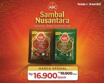 Promo Harga ABC Sambal Nusantara per 10 sachet 18 gr - Alfamidi