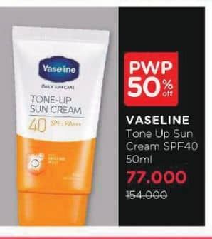 Promo Harga Vaseline Daily Sun Care Tone Up SPF40 50 ml - Watsons