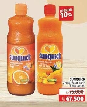 Promo Harga SUNQUICK Minuman Sari Buah Orange, Mandarin 840 ml - Lotte Grosir