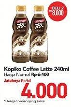 Promo Harga Kopiko 78C Drink Coffee Latte 240 ml - Carrefour