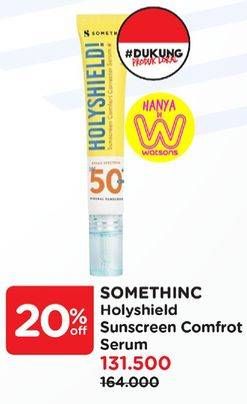 Promo Harga Somethinc Holyshield! UV Watery Sunscreen Gel SPF 50+ PA++++ 5 gr - Watsons