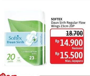 Promo Harga Softex Daun Sirih Wing 23cm 20 pcs - Alfamidi