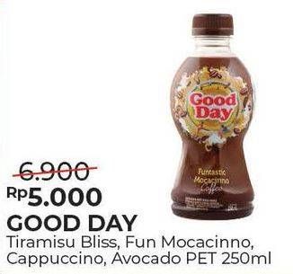 Promo Harga Good Day Coffee Drink Tiramisu, Funtastic Mocacinno, Cappucino, Avocado Delight 250 ml - Alfamart