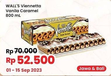 Promo Harga Walls Ice Cream Viennetta Gold Vanilla Caramel 800 ml - Indomaret