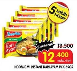 Promo Harga INDOMIE Mi Kuah Kari Ayam 72 gr - Superindo