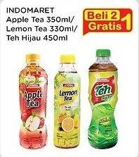 Promo Harga INDOMARET Minuman Teh Apel, Hijau Melati, Lemon 330 ml - Indomaret