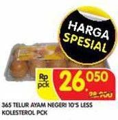 Promo Harga 365 Telur Ayam Negeri Less Cholesterol 10 pcs - Superindo