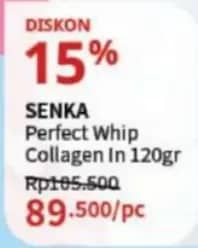 Promo Harga Senka Perfect Whip Facial Foam Collagen In 120 gr - Guardian