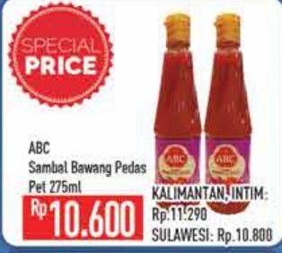 Promo Harga ABC Sambal Bawang Pedas 275 ml - Hypermart