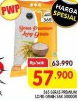 Promo Harga 365 Beras Premium Long Grain 5000 gr - Superindo