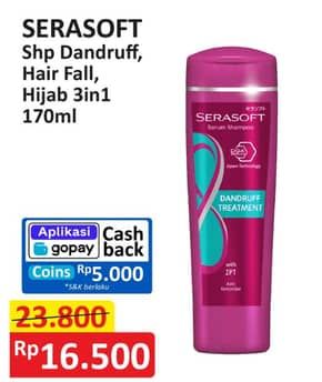 Promo Harga Serasoft Shampoo Hairfall Treatment, Hijab 3in1, Anti Dandruff 170 ml - Alfamart