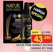 Promo Harga Natur Hair Tonic Gingseng 90 ml - Superindo