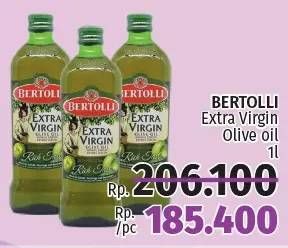 Promo Harga BERTOLLI Olive Oil Extra Virgin 1 ltr - LotteMart