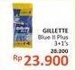 Promo Harga GILLETTE Blue II Plus 4 pcs - Alfamidi