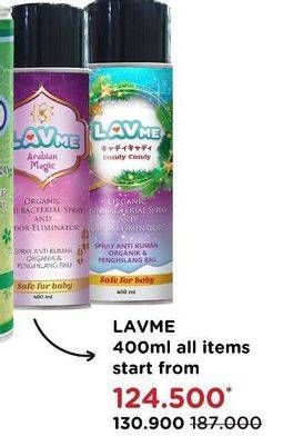Promo Harga LAVME Organic Anti Bacterial Spray All Variants 400 ml - Watsons