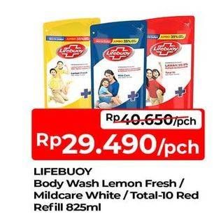 Promo Harga Lifebuoy Body Wash Lemon Fresh, Mild Care, Total 10 850 ml - TIP TOP