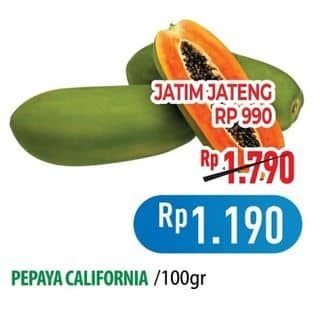Promo Harga Pepaya California per 100 gr - Hypermart