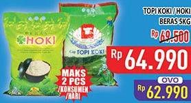 Promo Harga TOPI KOKI/ HOKI Beras 5kg  - Hypermart