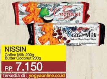 Promo Harga NISSIN Biscuits Coffee Milk, Butter Coconut 200 gr - Yogya