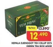 Promo Harga Kepala Djenggot Teh Celup Green Tea 60 gr - Superindo