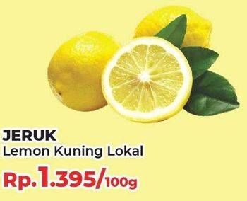 Promo Harga Lemon Lokal Kuning per 100 gr - Yogya