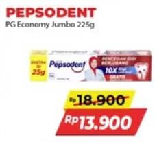 Promo Harga Pepsodent Pasta Gigi Pencegah Gigi Berlubang 225 gr - Alfamart