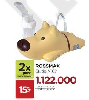 Promo Harga ROSSMAX QUTIE NI60 Super Mini Nebulizer  - Watsons