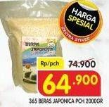 Promo Harga 365 Beras Japonica 2000 gr - Superindo