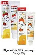 Promo Harga PIGEON Toothpaste for Children Strawberry, Orange 45 gr - Carrefour