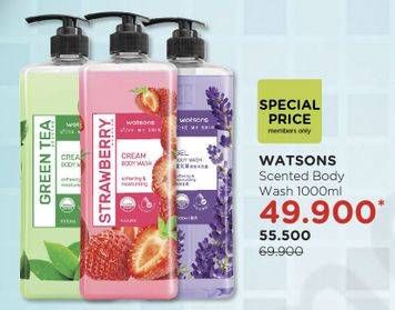 Promo Harga WATSONS Scented Body Wash 1 ltr - Watsons