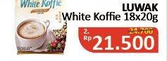 Promo Harga Luwak White Koffie per 18 sachet 20 gr - Alfamidi