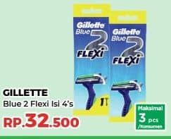 Promo Harga Gillette Blue II Flexi 4 pcs - Yogya