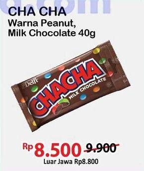 Promo Harga Delfi Cha Cha Chocolate Peanut, Milk Chocolate 40 gr - Alfamart