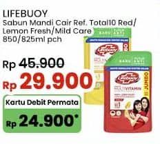 Promo Harga Lifebuoy Body Wash Total 10, Lemon Fresh, Mild Care 850 ml - Indomaret