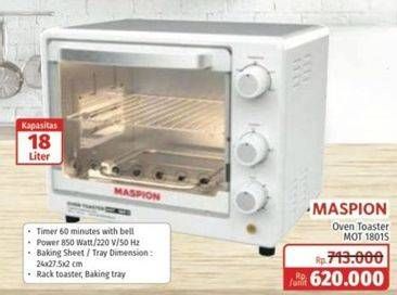 Promo Harga MASPION MOT-1801S | Oven Toaster 425 W Kapasitas 18ltr  - Lotte Grosir