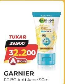 Promo Harga GARNIER Bright Complete 3-in-1 Anti Acne Facial Wash 90 ml - Alfamart