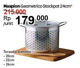 Promo Harga MASPION Stock Pot Geometrico 24cm  - Carrefour