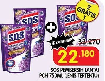 Promo Harga SOS Pembersih Lantai 750 ml - Superindo