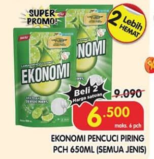Promo Harga Ekonomi Pencuci Piring Power Liquid All Variants 650 ml - Superindo