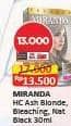 Promo Harga Miranda Hair Color MC16 Ash Blonde, MC6 Bleaching, MC1 Natural Black 30 ml - Alfamart