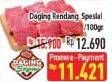 Promo Harga Daging Rendang Sapi Spesial per 100 gr - Hypermart