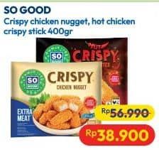 Promo Harga So Good Crispy Chicken Nugget Hot, Stick 400 gr - Hypermart