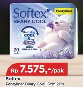 Softex Beary Cool Pantyliner Natural Lavender