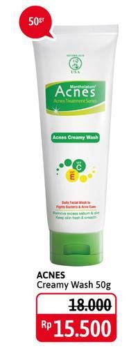 Promo Harga ACNES Creamy Wash 50 gr - Alfamidi