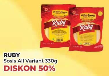 Promo Harga Ruby Sosis  Ayam All Variants 330 gr - Yogya